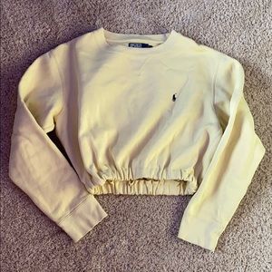 yellow reworked polo crewneck